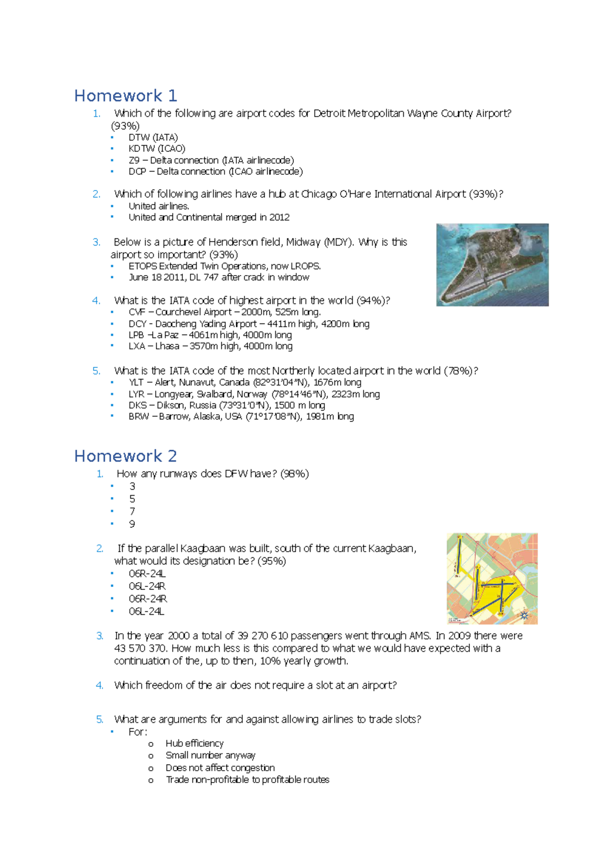 Aviation Homework Assignments Summary and Review - Studeersnel