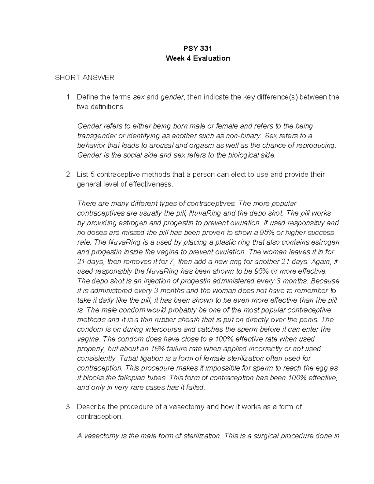 PSY 101: Discussion on Kaplan's Triphasic Model of Sexuality - Studocu