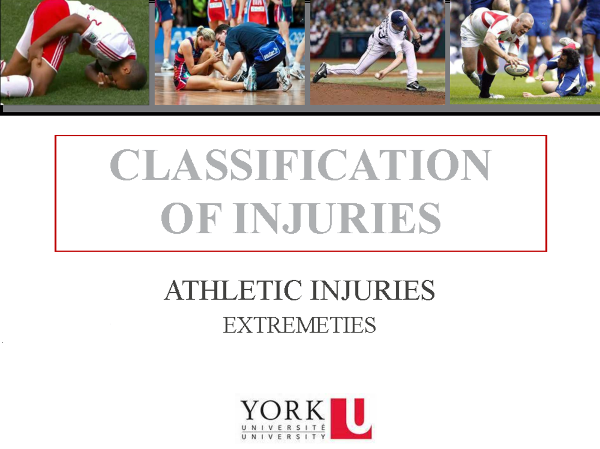 3575 Quiz 1: Classification of Athletic Injuries and Forces - Studocu
