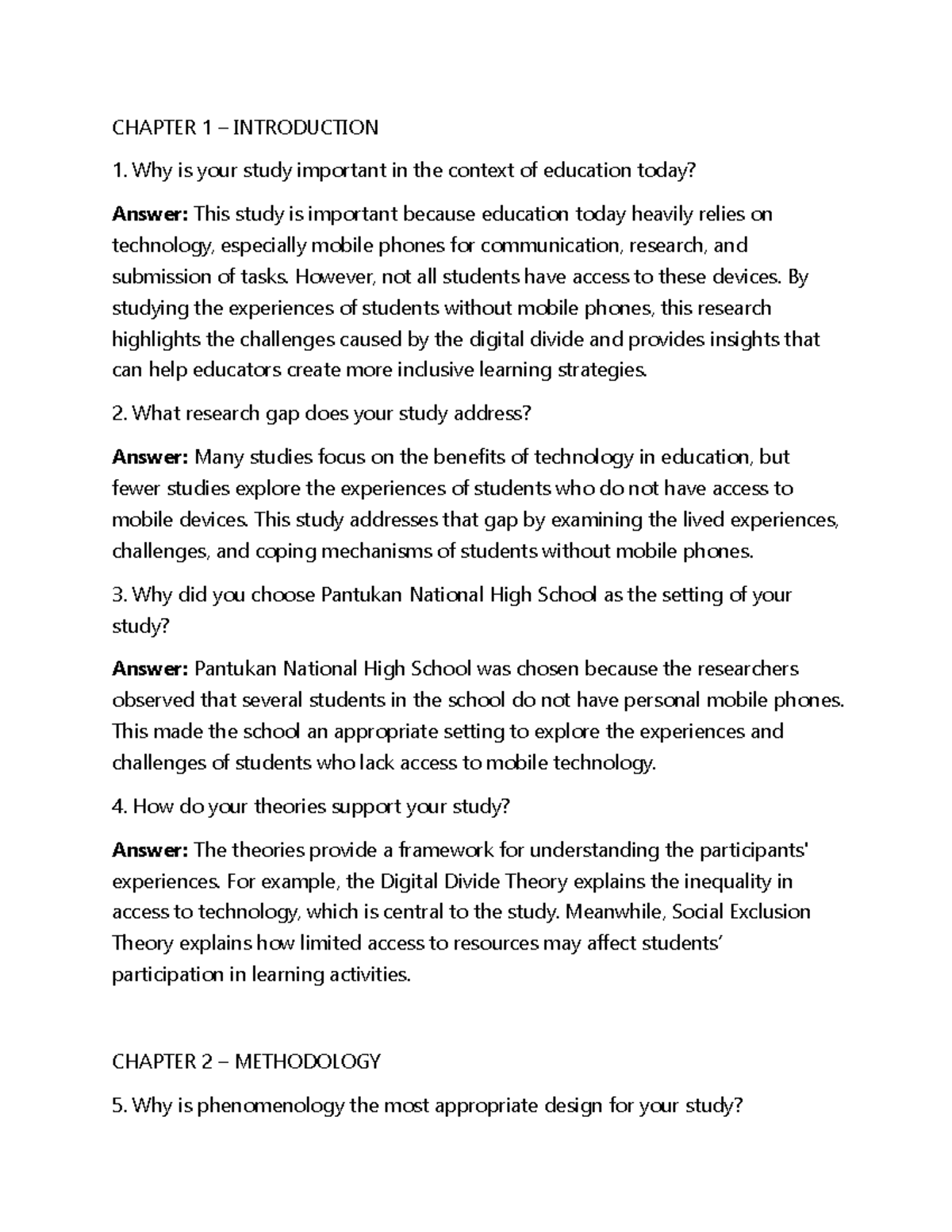 EDUC 101: Chapter 1-3 Overview on Digital Divide in Education - Studocu