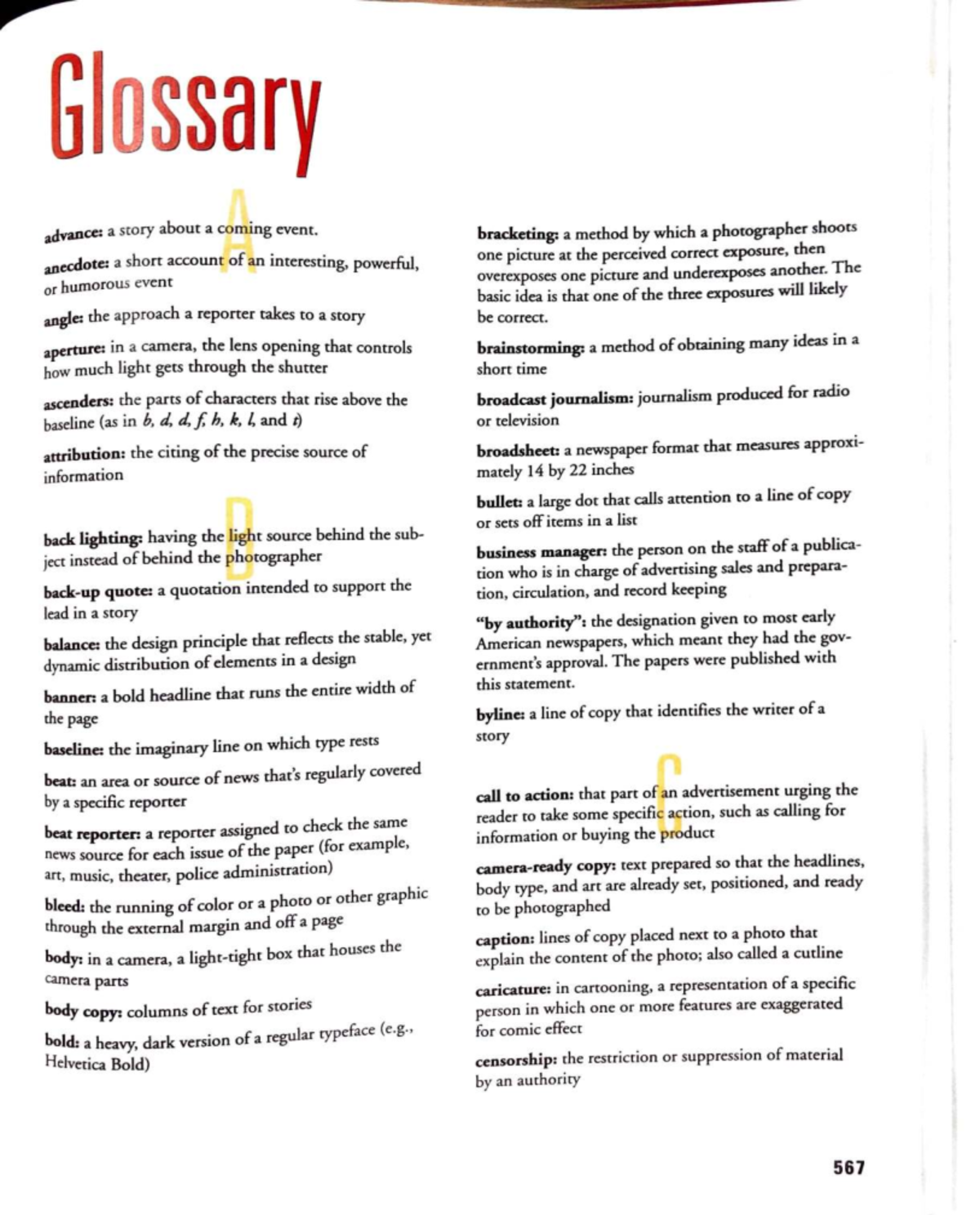 Journalism 101: Comprehensive Glossary of Key Terms and Concepts - Studocu