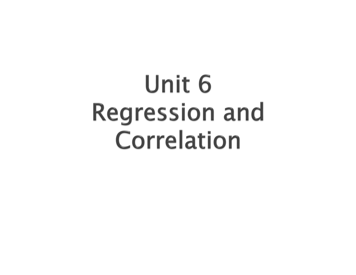 Unit 6 Notes: Examining Relationships in Statistics - Studocu
