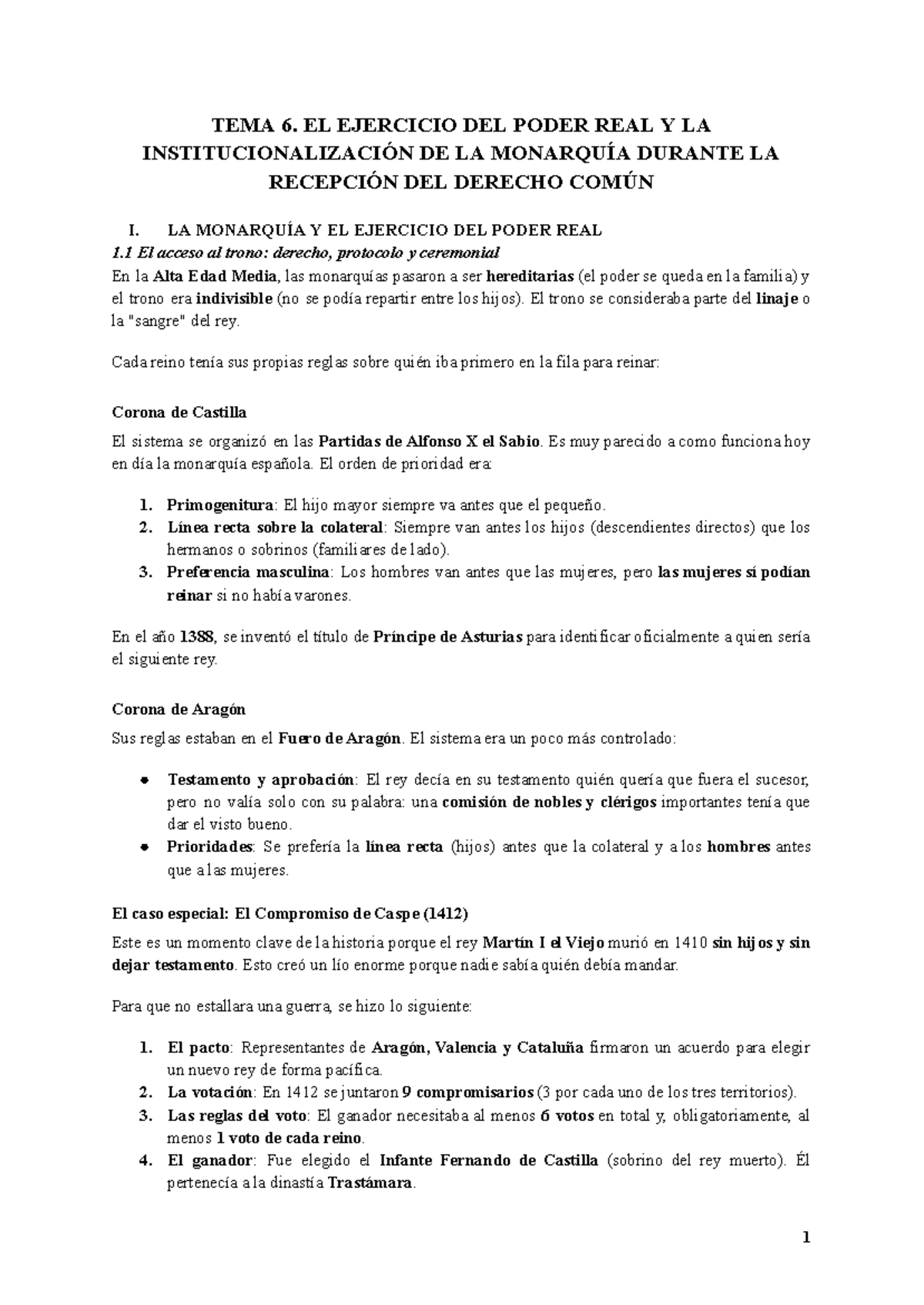 TEMA 6: El Ejercicio del Poder Real y la Monarquía en la Edad Media ...