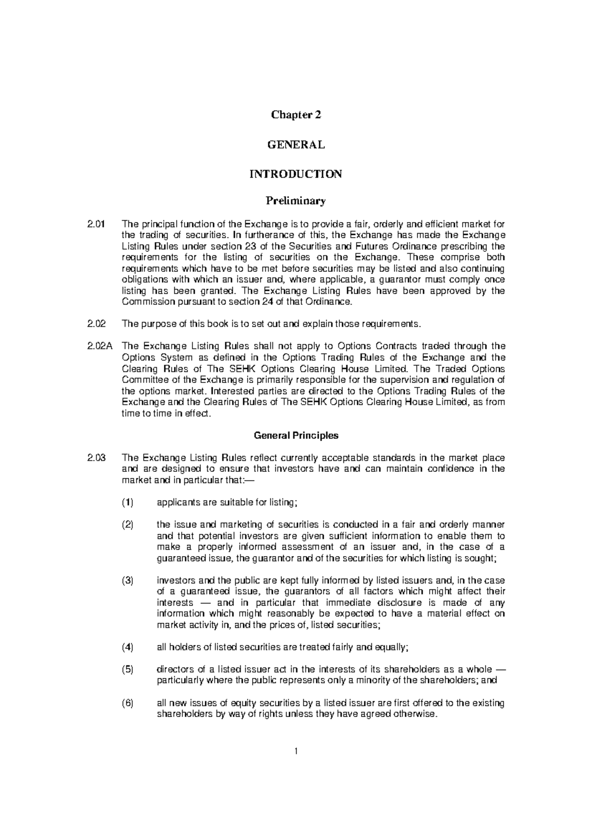 Chapter 2: General Introduction to HKEX Listing Rules - Studocu