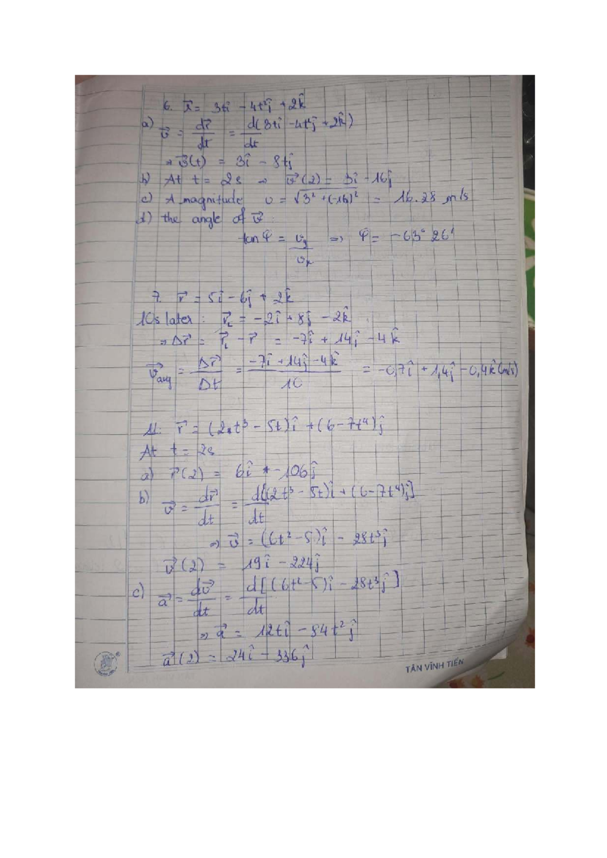 Homework Physics: Kinematics and Circular Motion Analysis - Studocu
