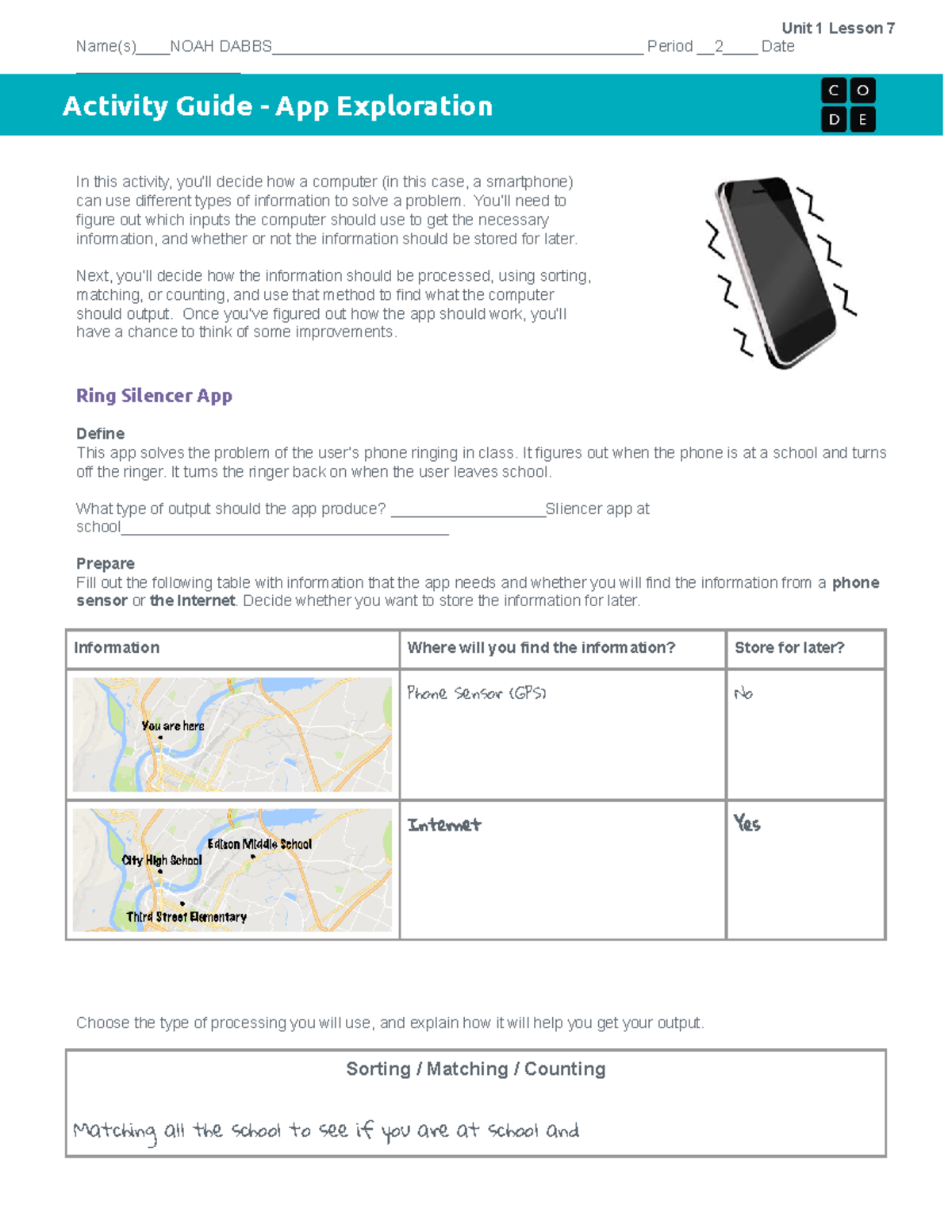 U1L07 - Activity Guide: Exploring App Functionality and Design - Studocu