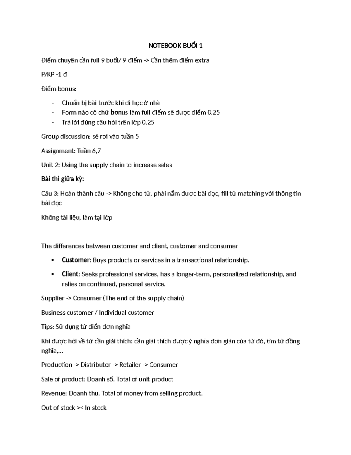Notebook BUỔI 1 - Module 1: Using Supply Chain to Boost Sales - Studocu