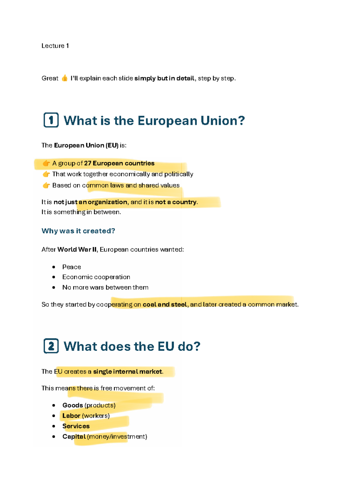 Lecture 1: Understanding the European Union and Its Legal Framework ...