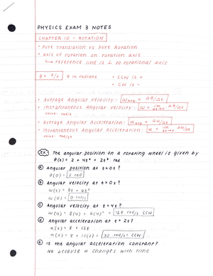 Exam1 eqns - Equation sheet - Exam 1 Equations and Constants Constants ...