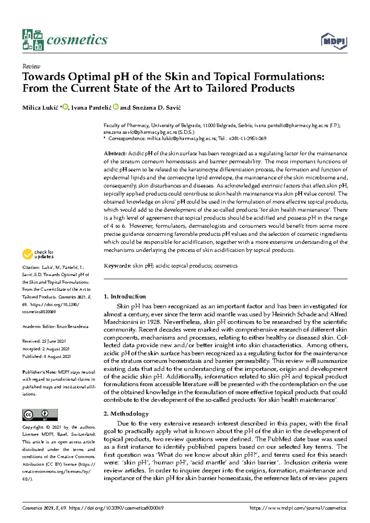Optimal Skin pH & Topical Formulations: A Comprehensive Review - Studocu