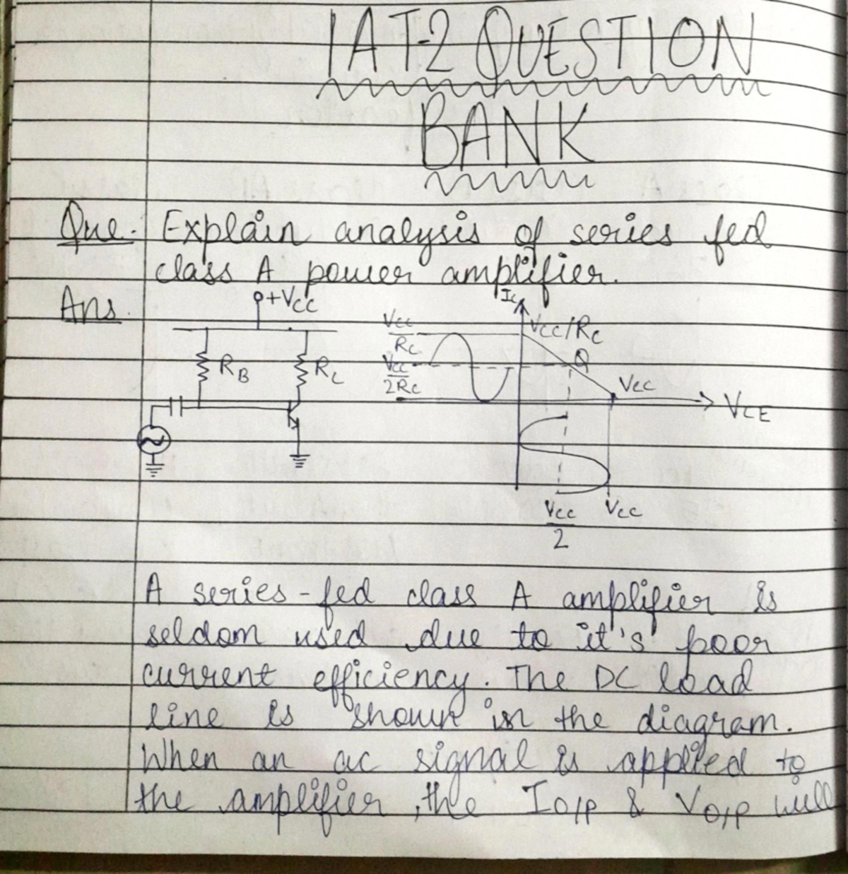 EDC Notes - Bachelor of Engineering - te : 一\lcc 二c NPN DCbtu/ Date ...