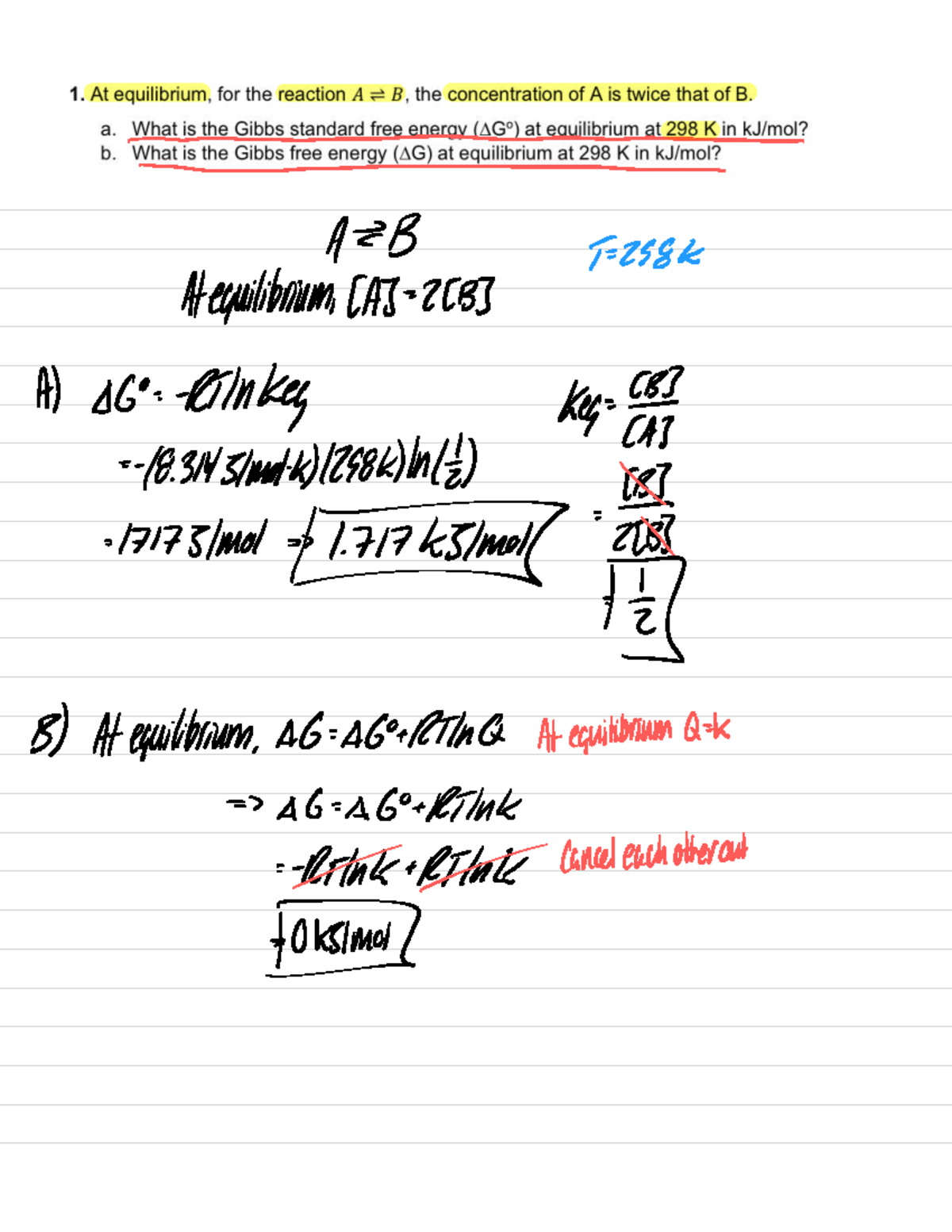 Advanced Biochemical Reactions and Equilibrium Calculations (BIO 305 ...