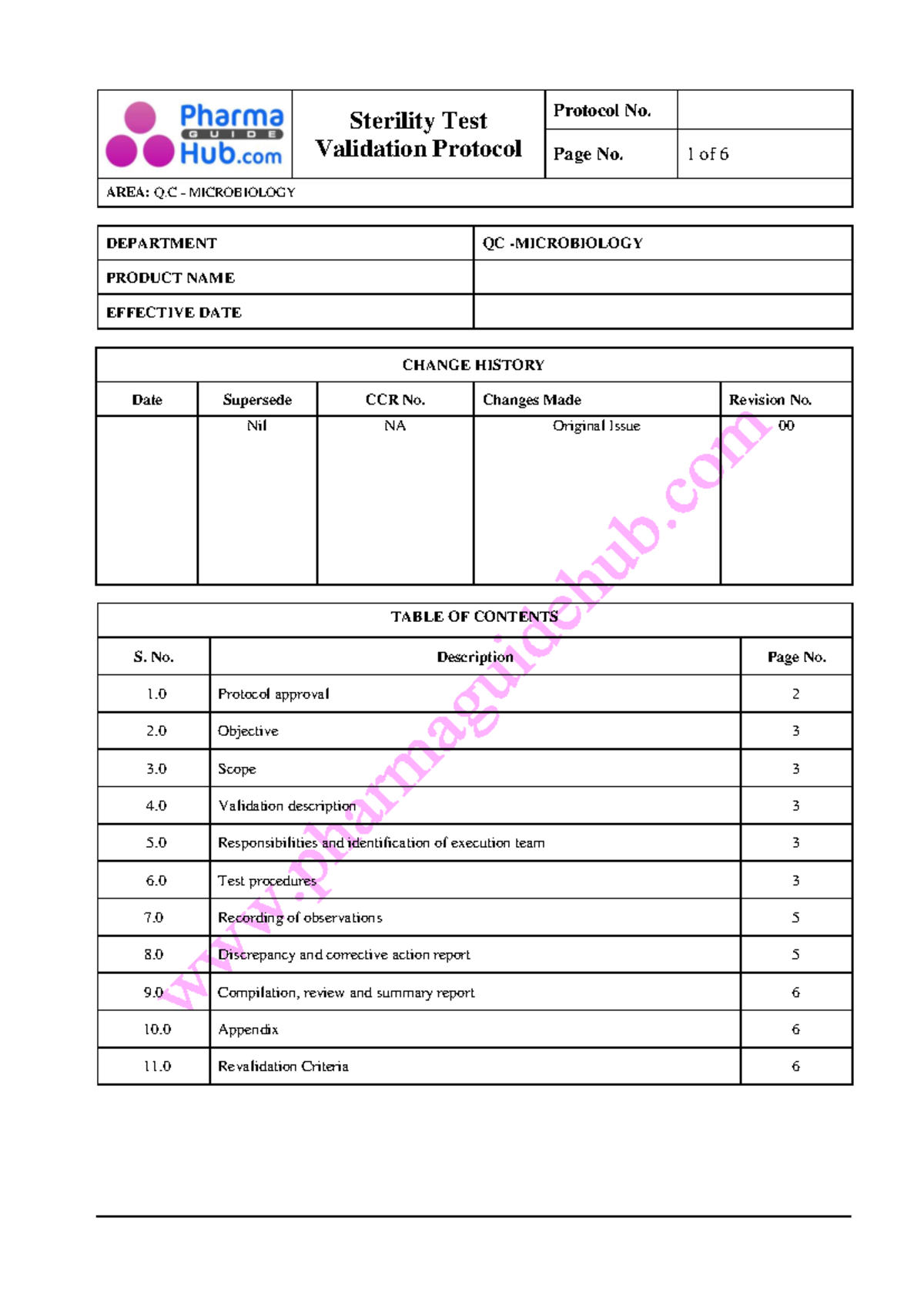 Validation of Sterility Test Method: Protocol Overview (Q ...