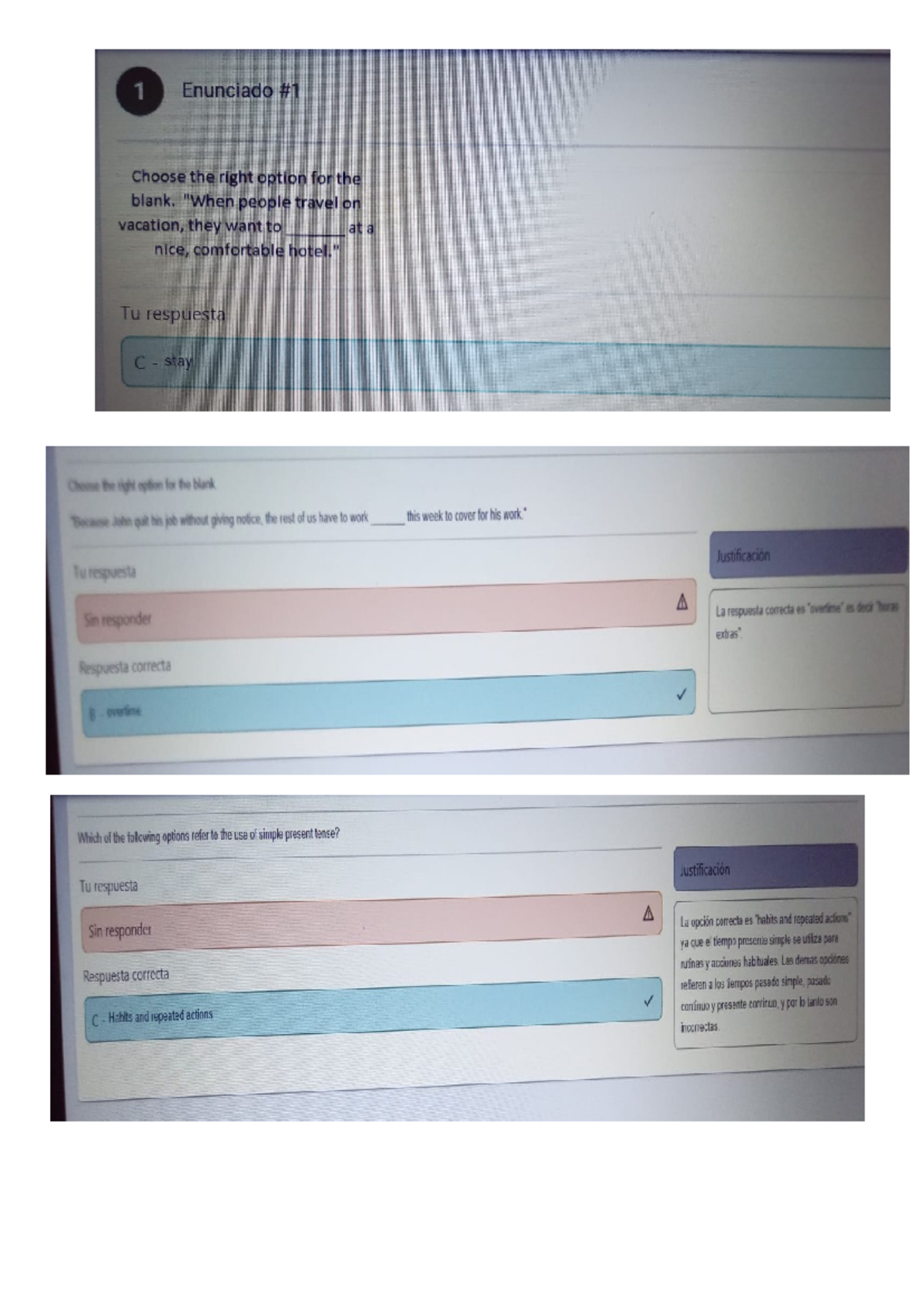 Final Exam DE Ingles: Understanding Tenses and Sentence Structure - Document Preview