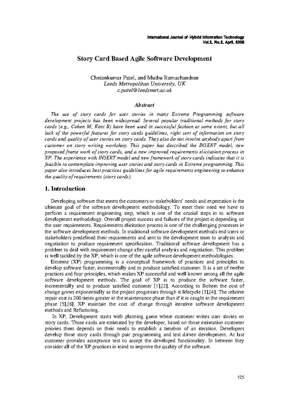 INSERT Model for Enhancing Story Cards in Agile Software Development ...