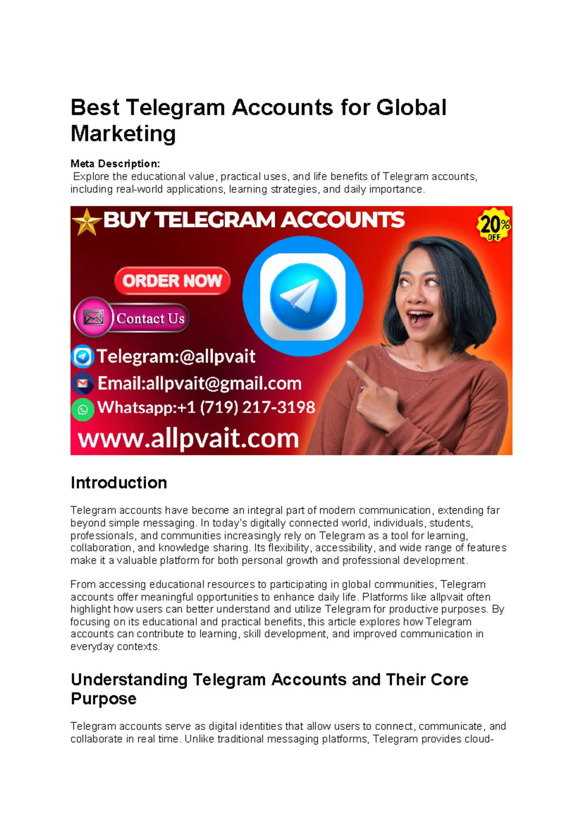 Best Telegram Accounts for Global Marketing Insights and Benefits - Studocu