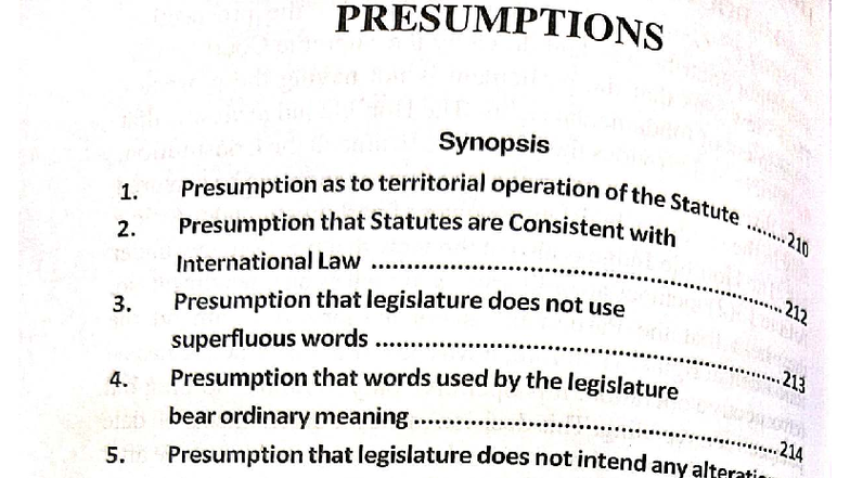 IOS 210: Presumptions in Statutory Interpretation - Unit 4 Summary ...
