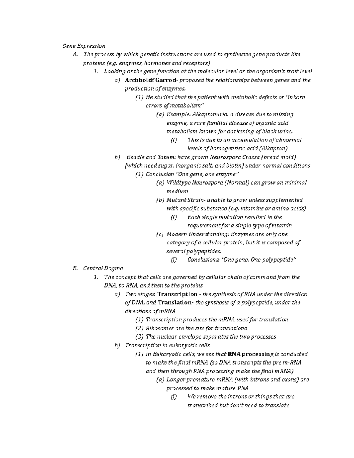 Chapter 12: Molecular Gene Expression and Central Dogma Overview - Studocu