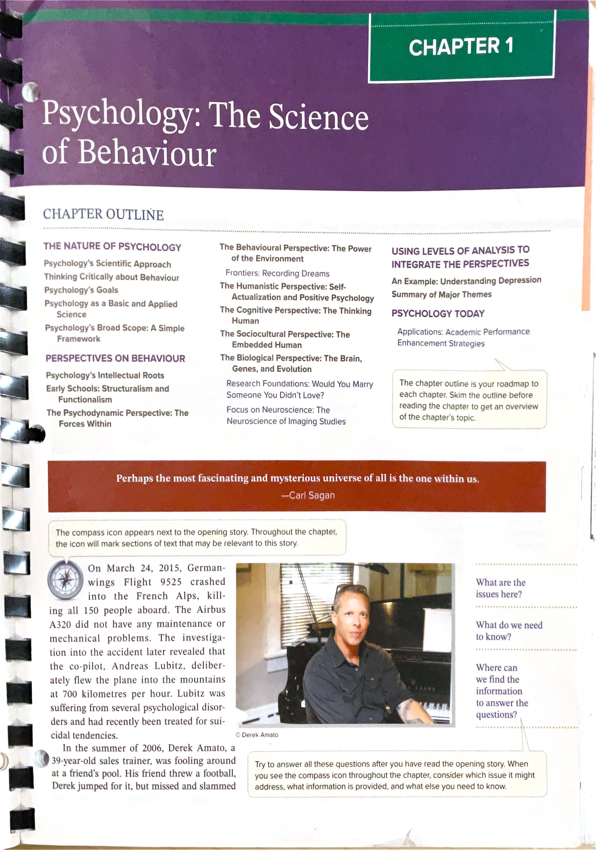 CHAPTER 1 PSYCHOLOGY: The Science of Behaviour - Frontiers and ...
