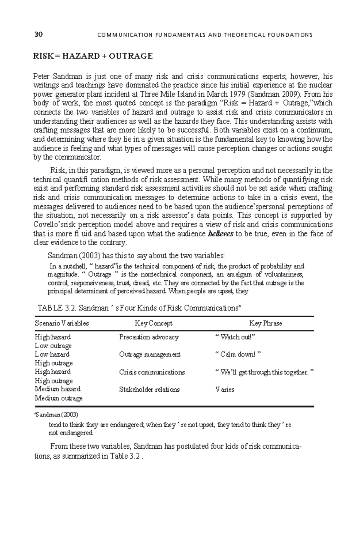 30 COMMUNICATION FUNDAMENTALS: RISK & CRISIS COMMUNICATIONS - Studocu