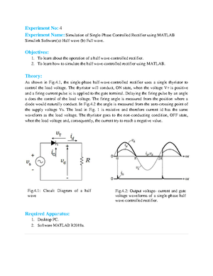 Lab-Report-6 - Lab Report for Power System Protection - Experiment No ...