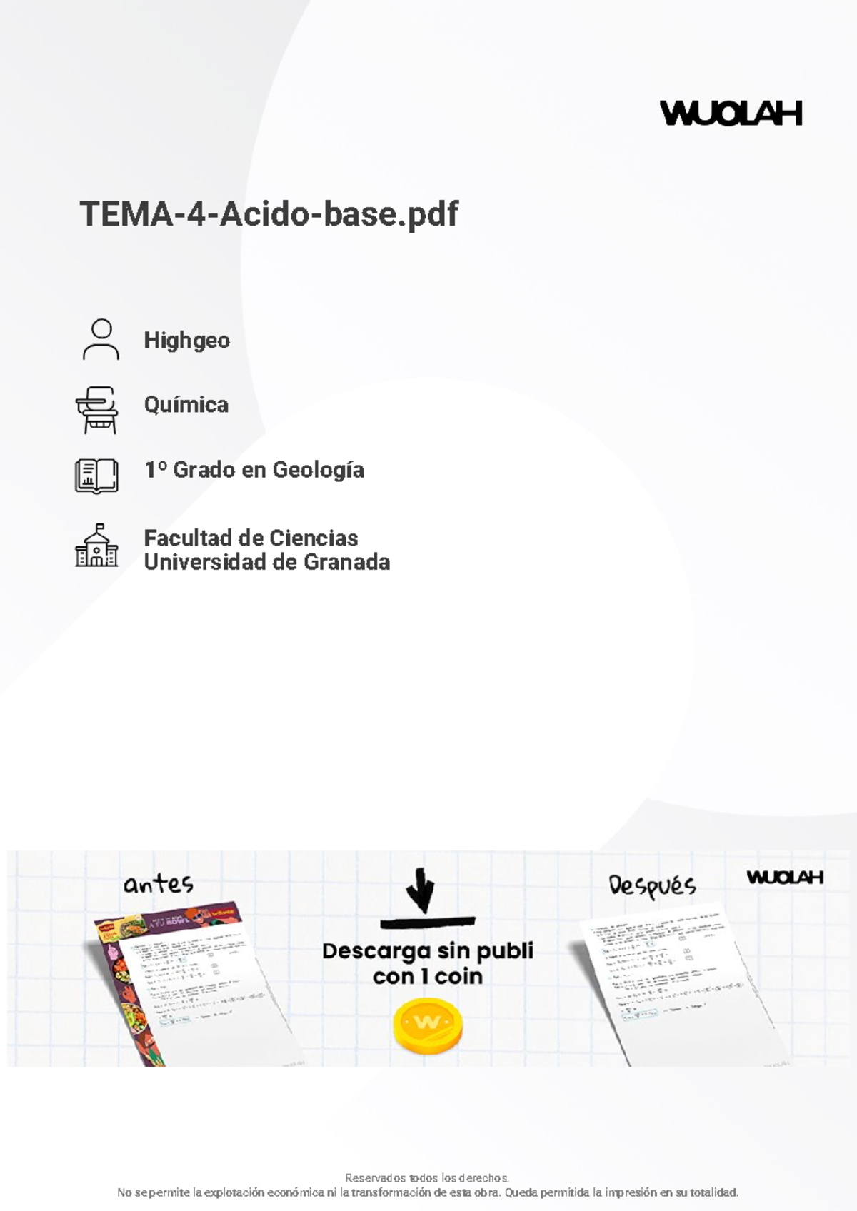 TEMA 4: Ácidos y Bases en Química - 1º Grado en Geología - Studocu