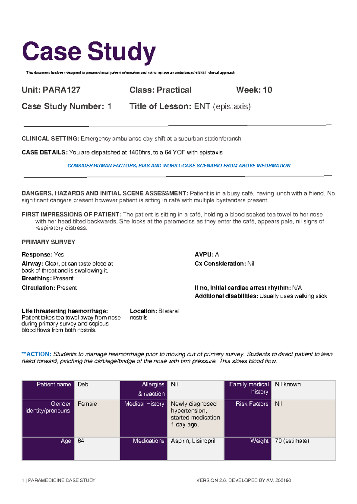 PARA127 202460 Module 10 Case Study 1-3 - Case Study This document has ...