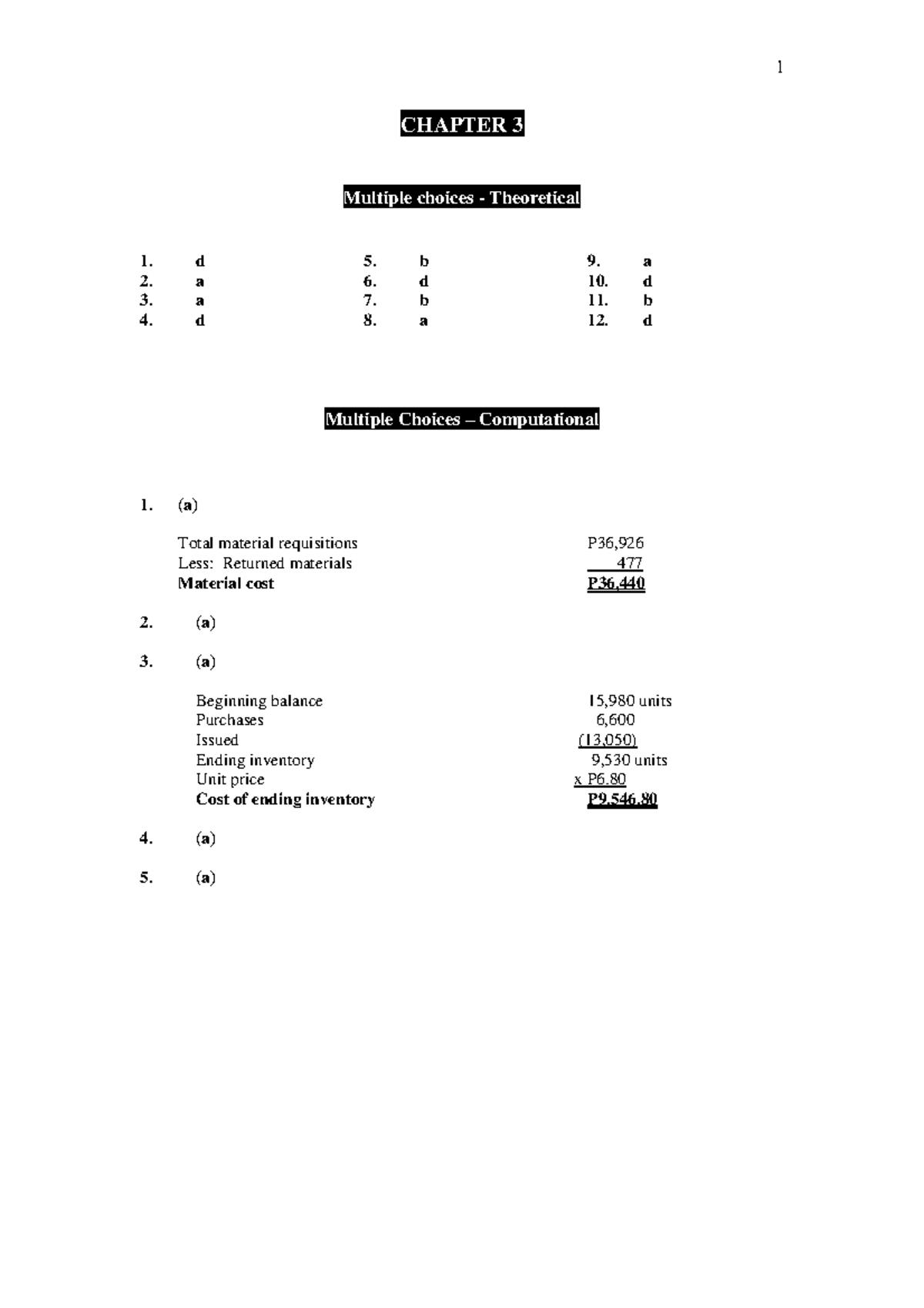 Chapter 3 - Cost Accounting Solutions Manual by Guerrero - Studocu
