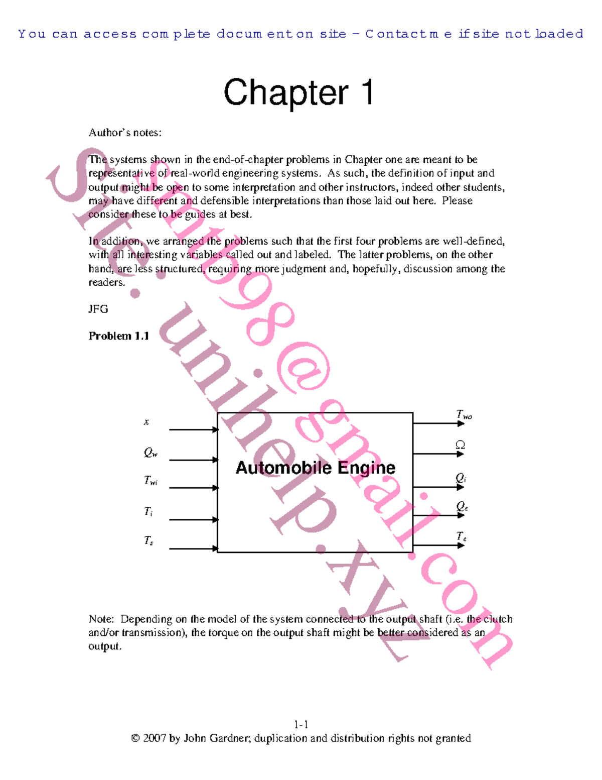 Dynamic Modeling & Control of Engineering Systems: Chapter 1 Notes ...