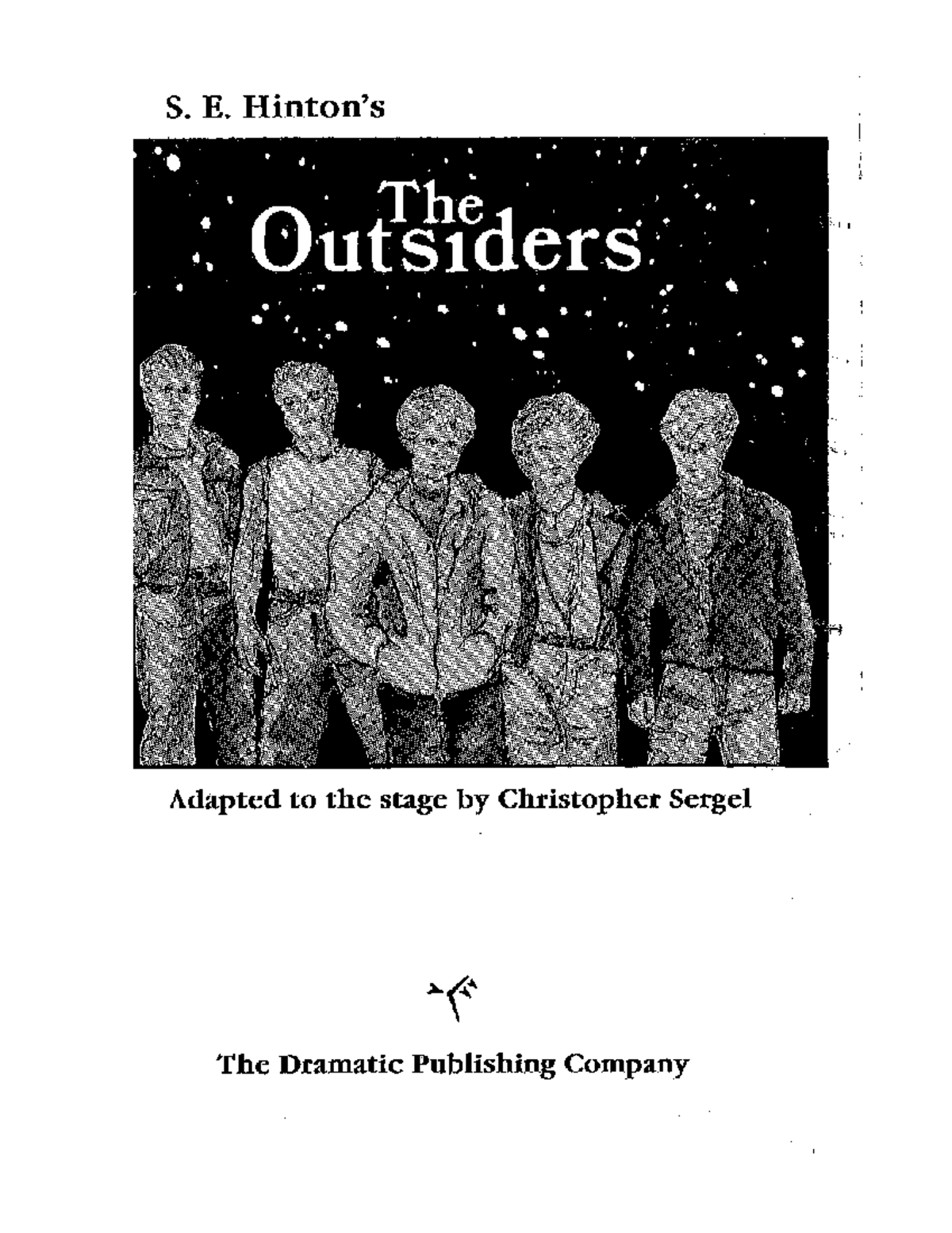 The Outsiders (S.E. Hinton) - Stage Adaptation Script Analysis - Document Preview