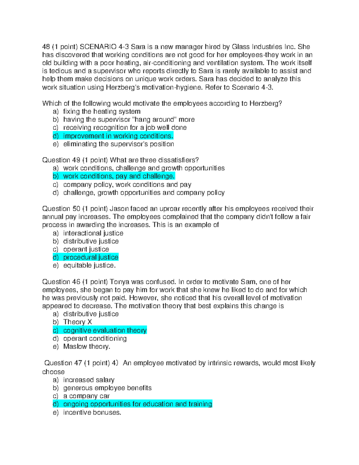 HRPD 702 Final Exam Review: Motivation and Organizational Behaviour ...