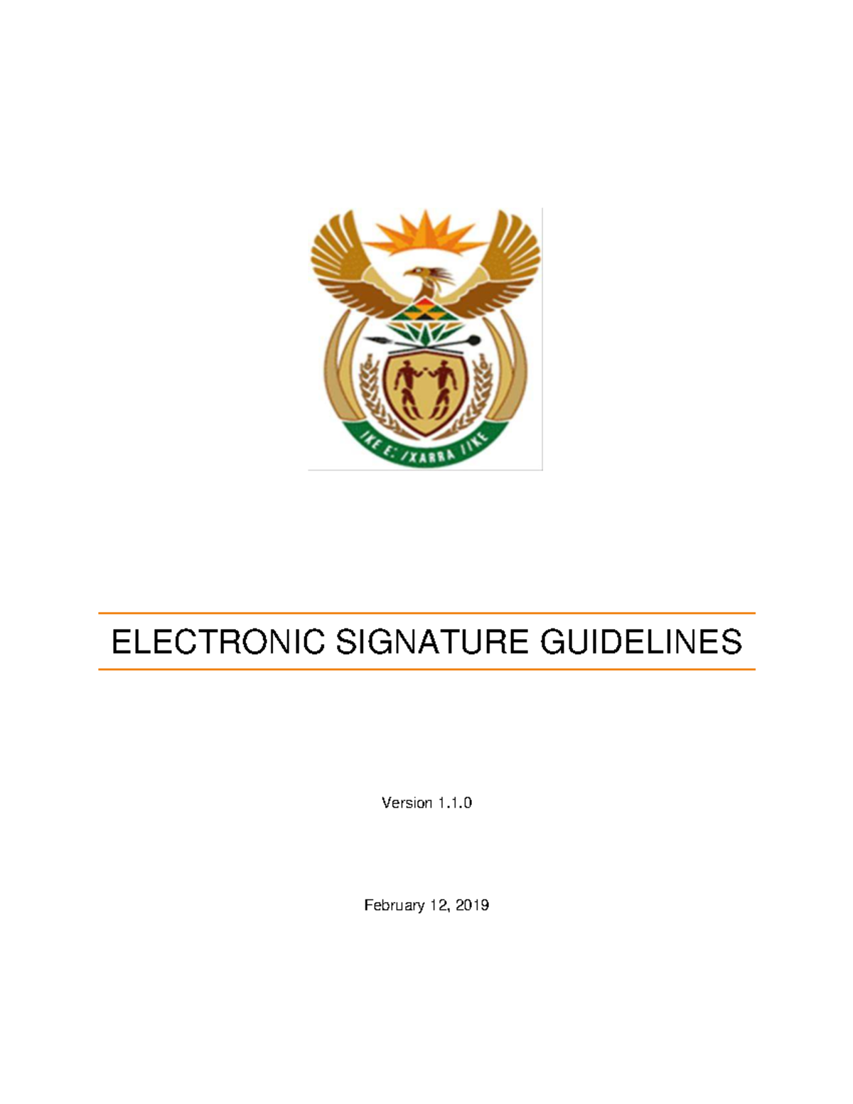 ELECTRONIC SIGNATURE GUIDELINES V1.1.0 - DPSA Document Overview - Studocu