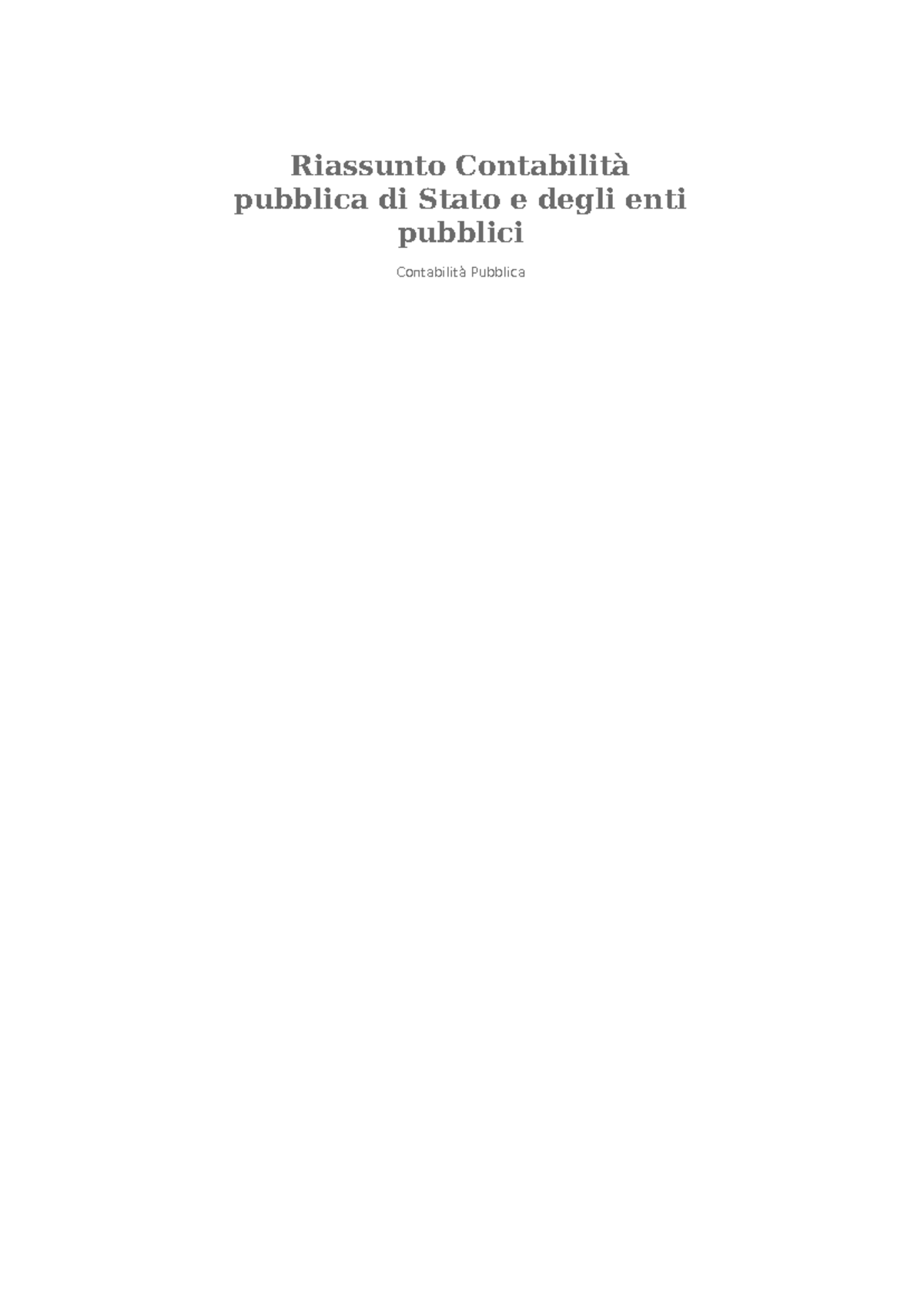 contabilità dello stato e degli enti pubblici