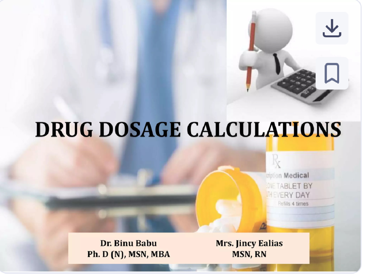 Dosage Calculations in Rx: A Comprehensive Guide for Medical Students ...