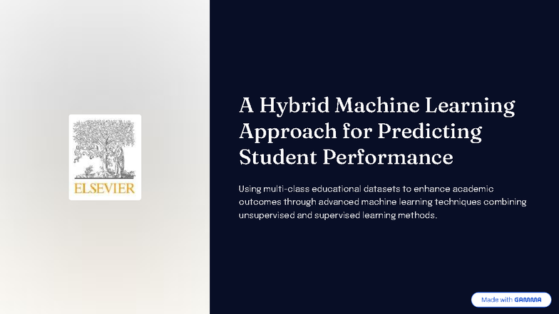 A Hybrid Machine Learning Approach for Predicting Student Performance ...