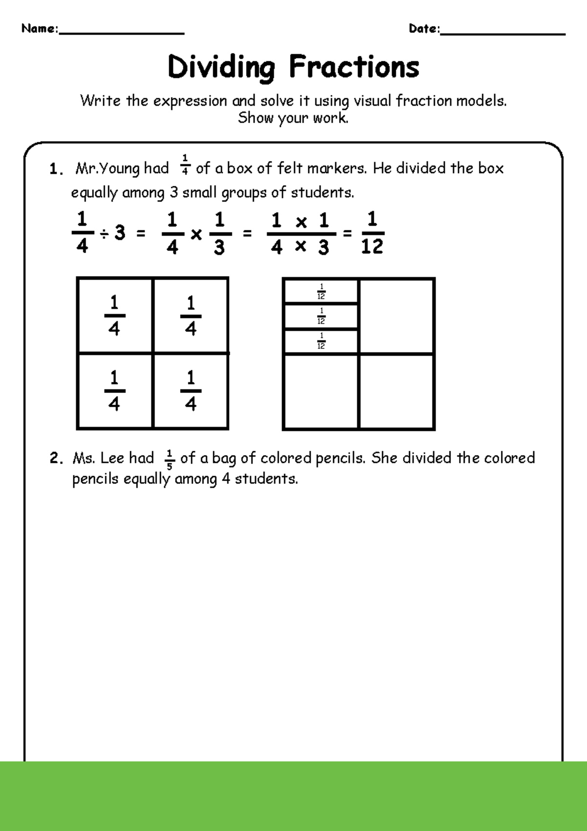 1-Digit divided by 1-Digit Long Division Worksheet #80, image size:1200x1698