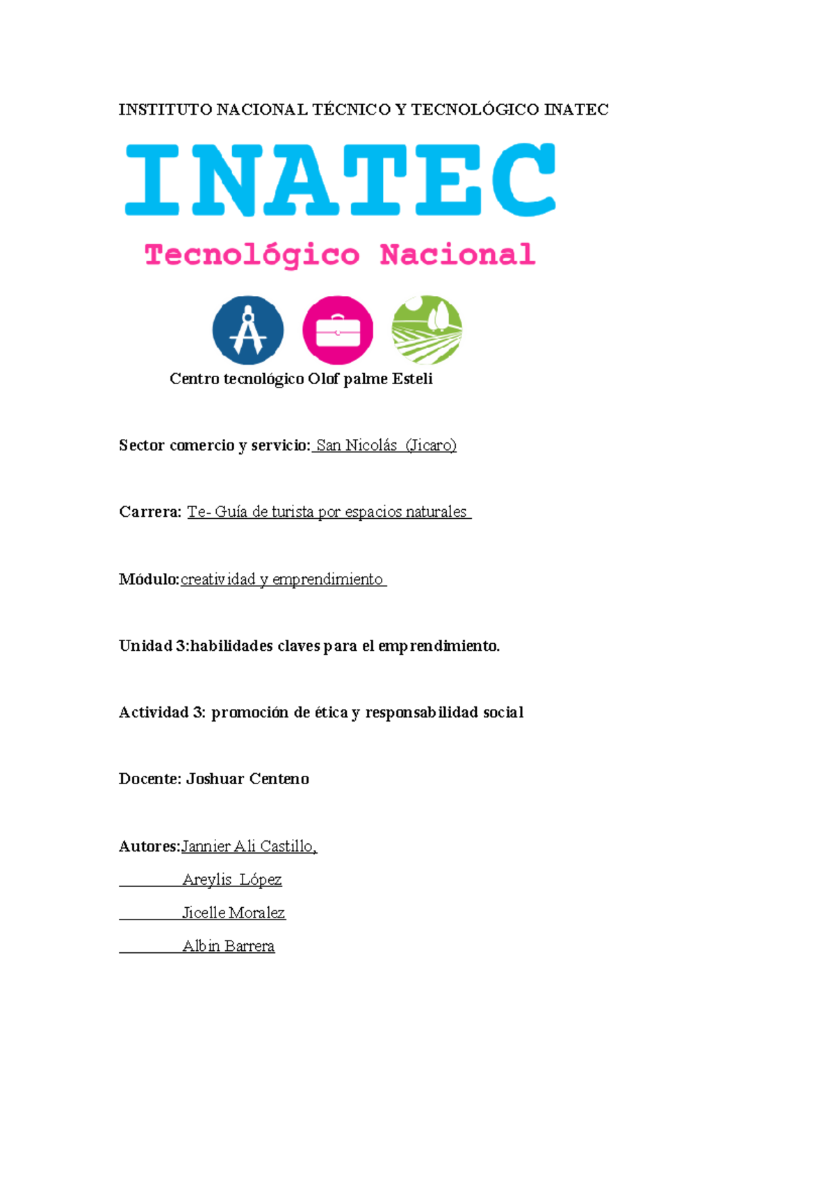 Portada - Es algo bueno - Comunicacion y Lenguaje - INSTITUTO NACIONAL ...