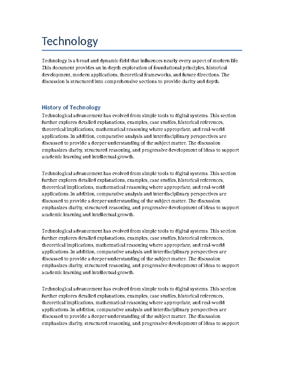Technology Overview: Foundations, Applications, and Future Trends - Studocu