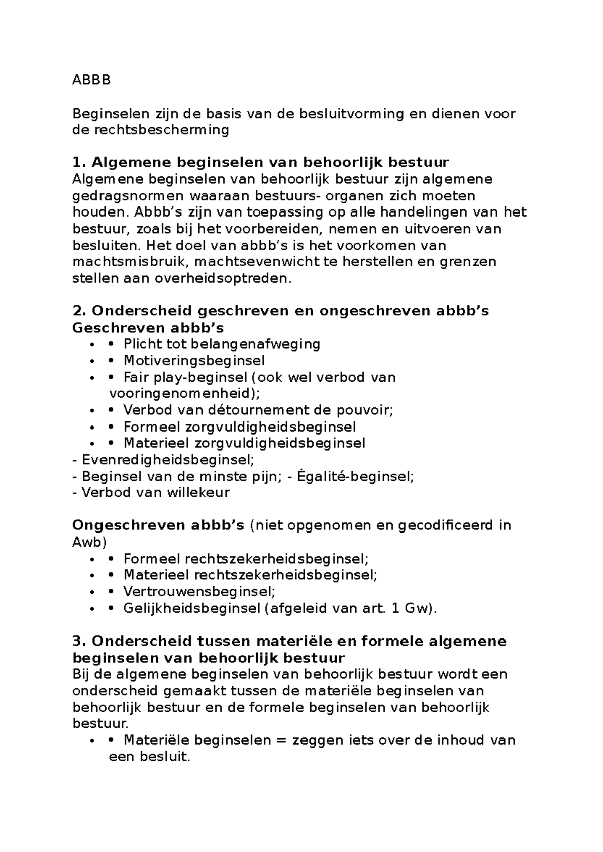 ABBB - Algemene Beginselen van Behoorlijk Bestuur: Overzicht en Uitleg ...