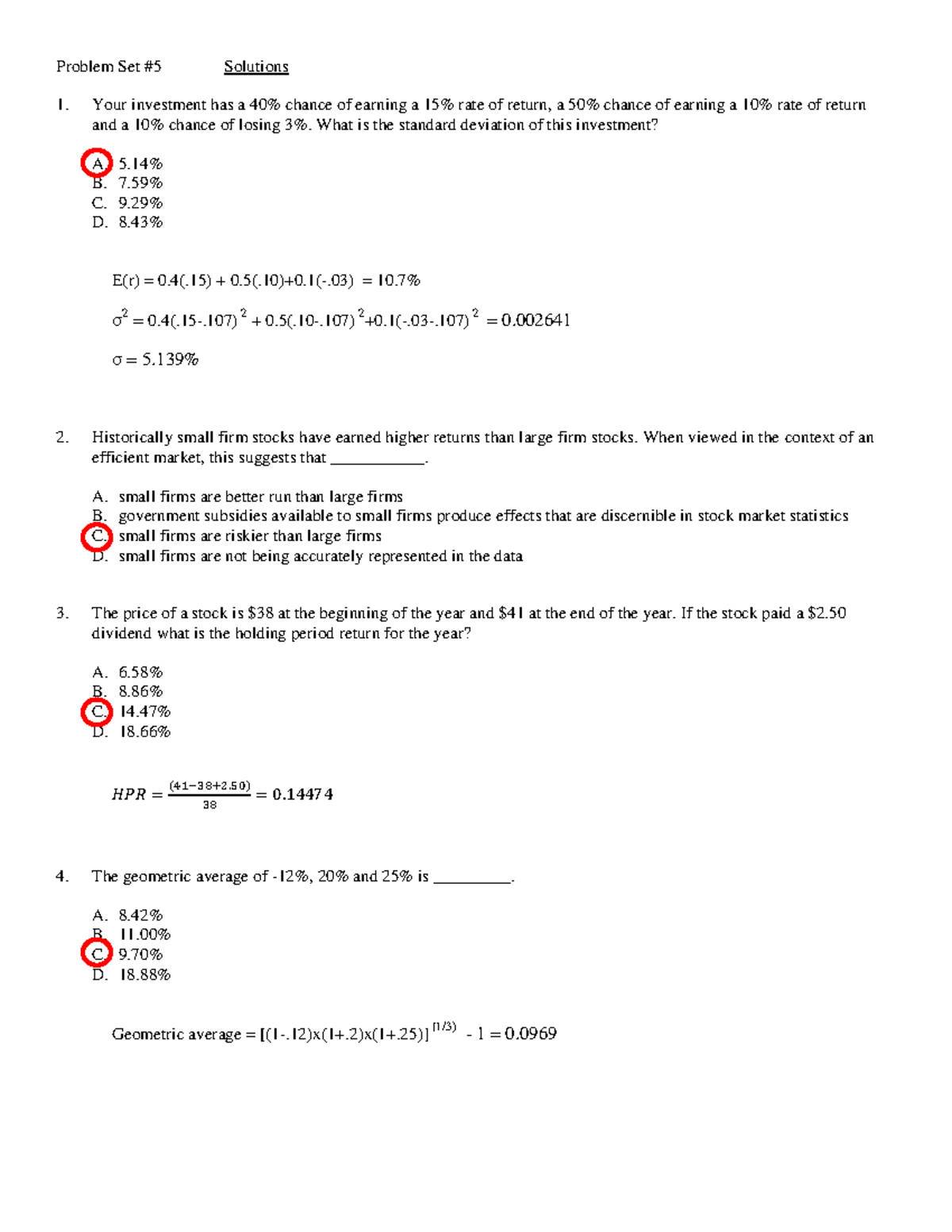 PS5 sol - Central banking and monetary policy - Problem Set #5 ...