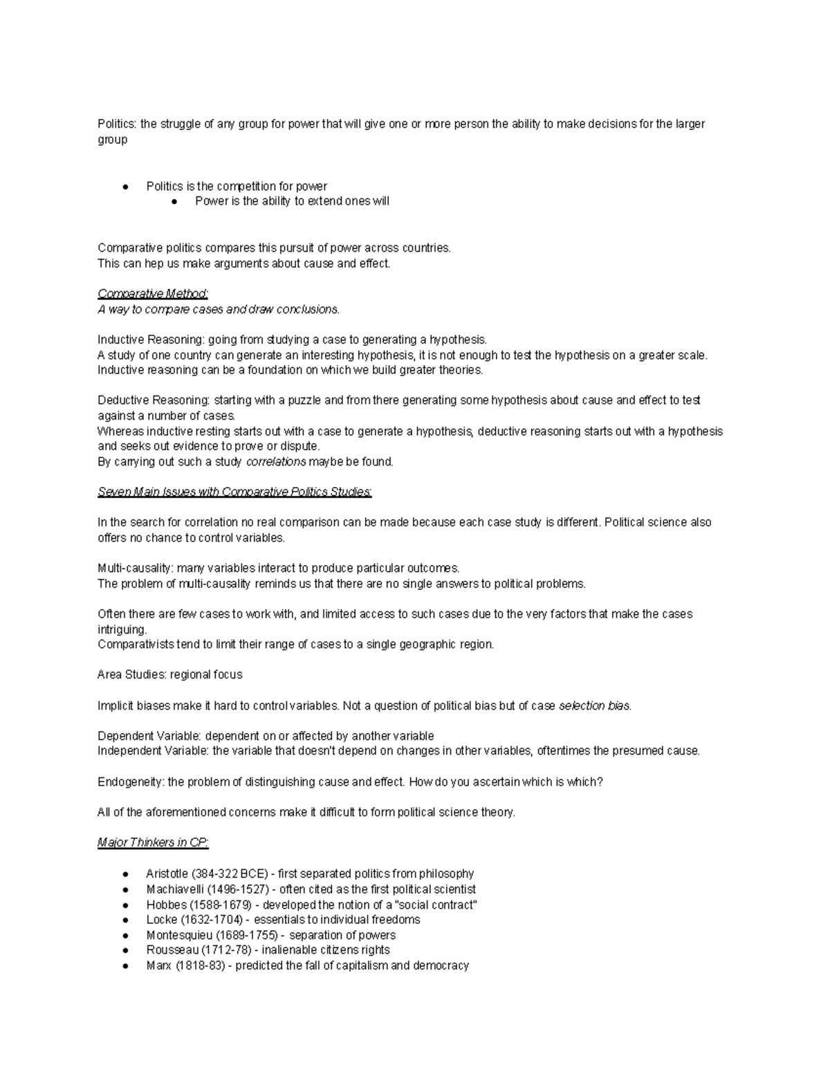 Essentials of Comparative Politics (CP101): Chapter 1 Overview - Studocu