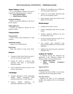 Finals Formulas AND Table - PSYCHOLOGICAL STATISTICS – FORMULAS AND ...