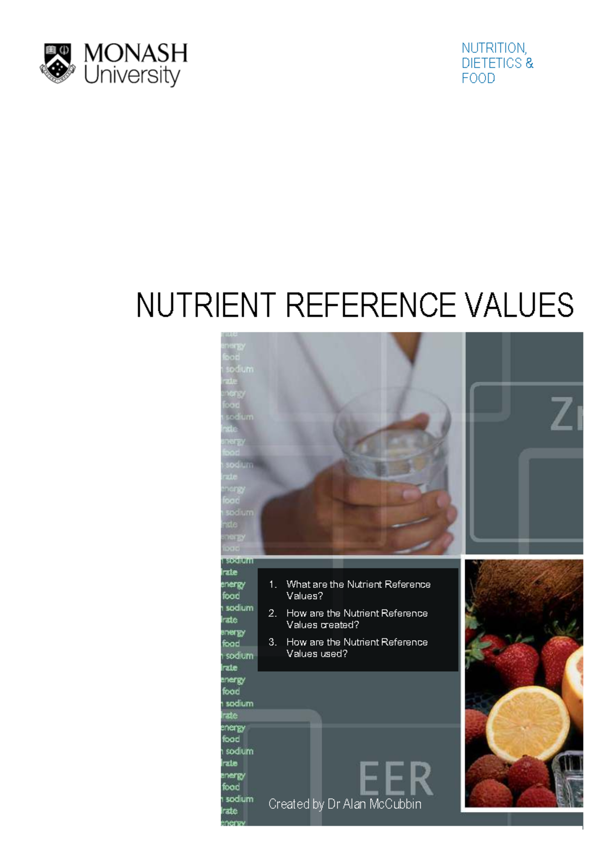 NRVs in Nutrition: Comprehensive Overview and Applications - Studocu