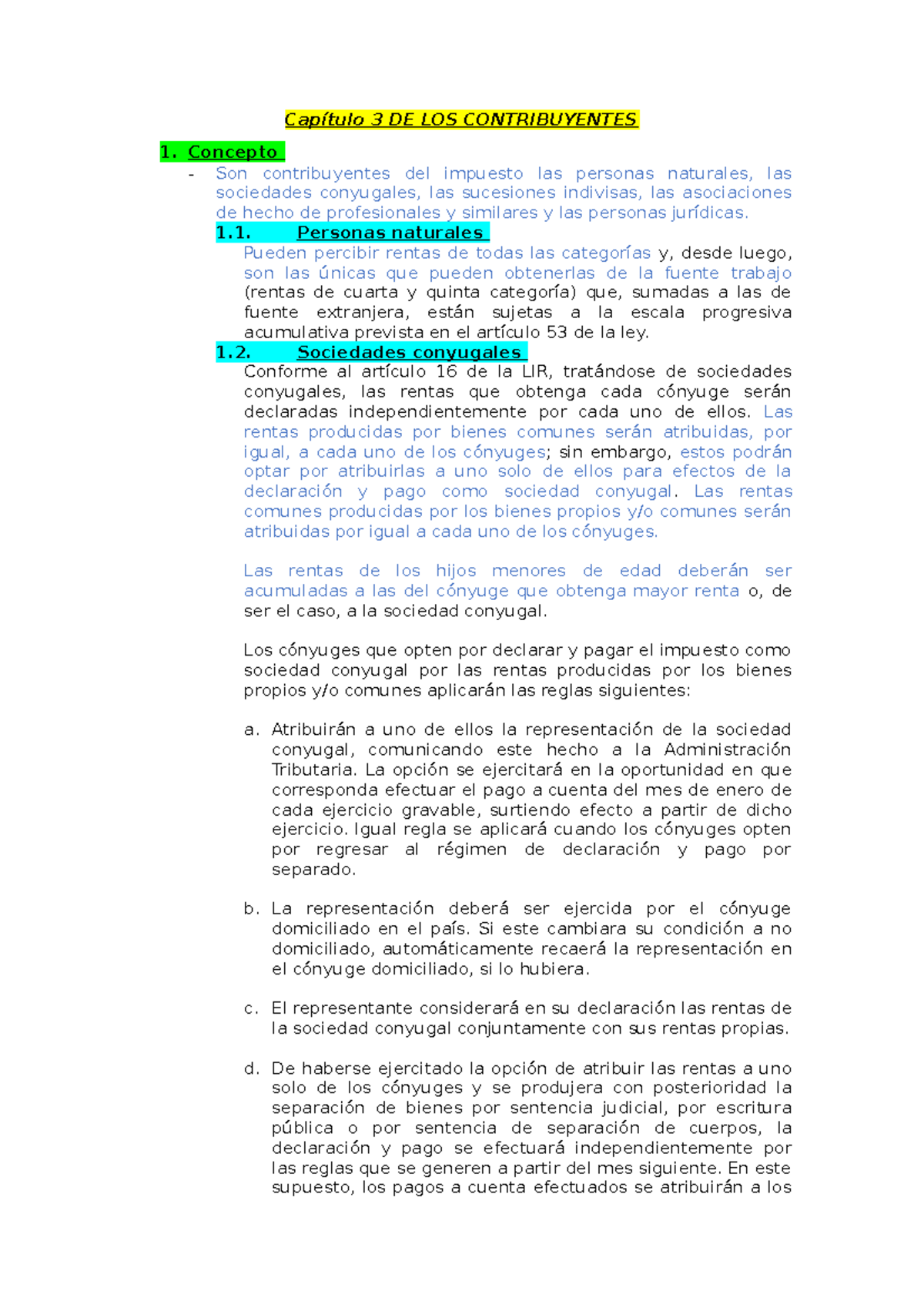 Capítulo 3: Contribuyentes y sus Obligaciones Fiscales - Studocu