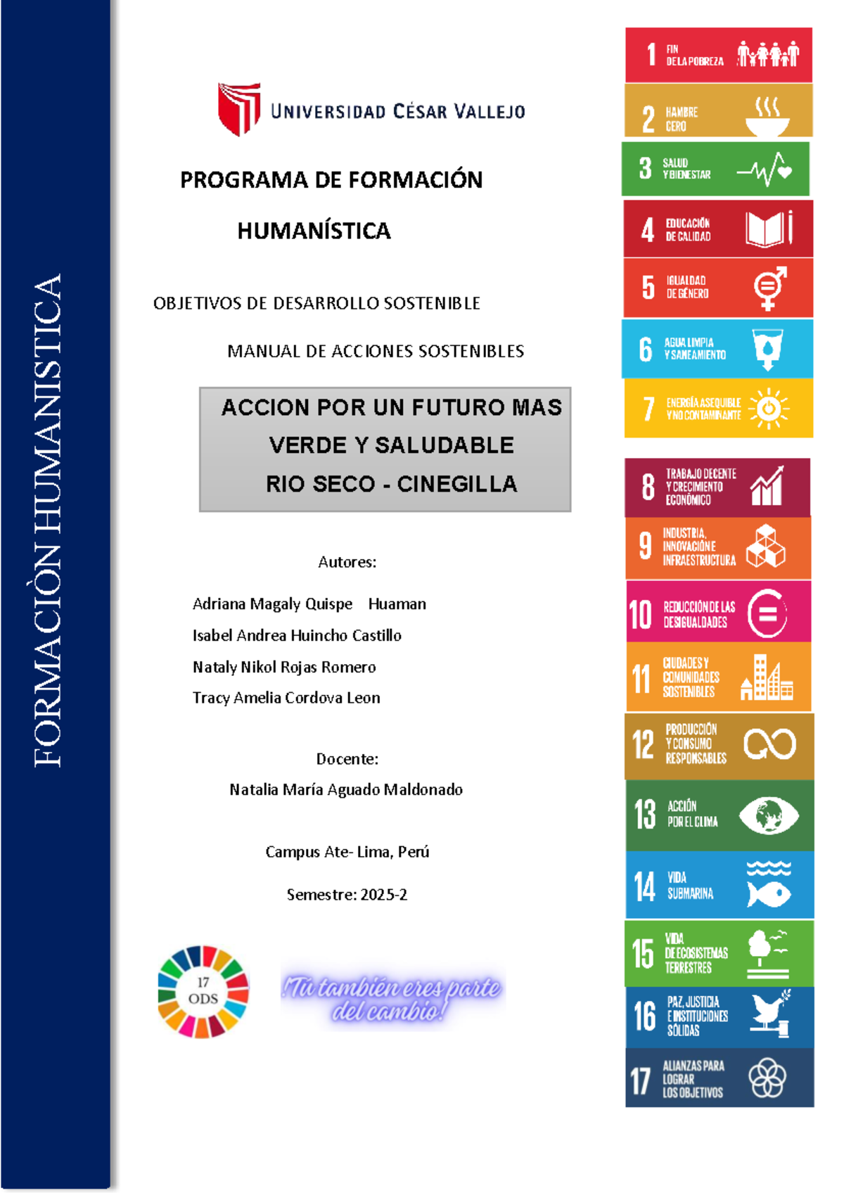Manual de Acciones Sostenibles para el ODS en Río Seco - Semestre 1 ...