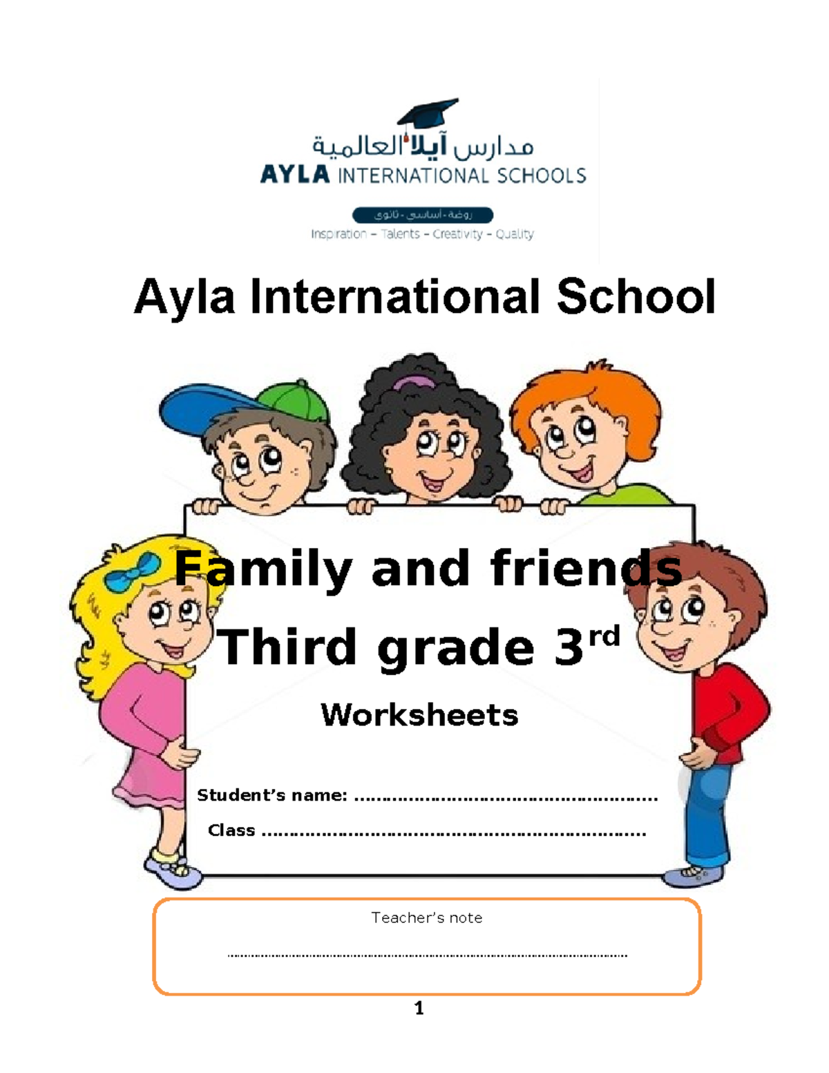 Family and Friends 3rd Grade Worksheets - Class Notes 1 - Studocu
