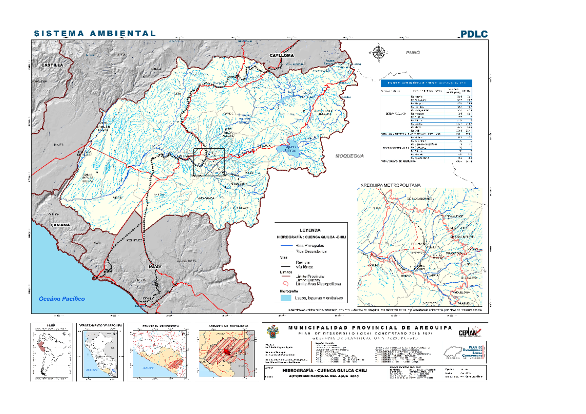 Mapa Hidráulico de la Cuenca Quilca-Chili 09 - Arequipa - Document Preview