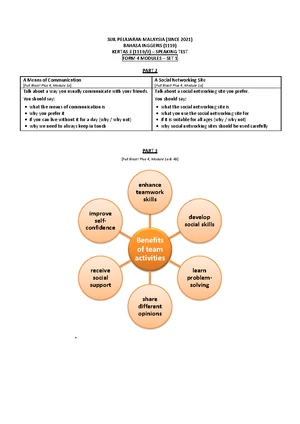 SPM P3 Speaking Test Booklet F4 Modules - BAHASA INGGERIS (1119) KERTAS ...