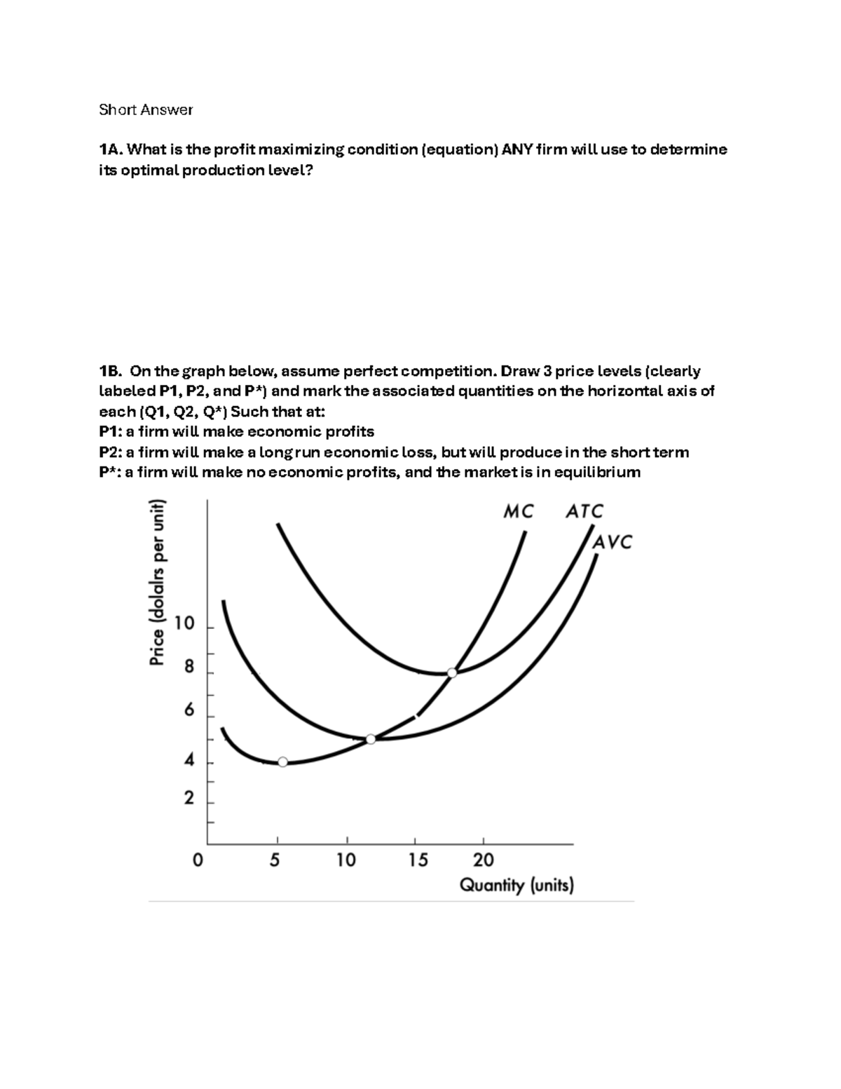 Midterm 2 Practice Exam: Economics Concepts and Graphs Explanation ...
