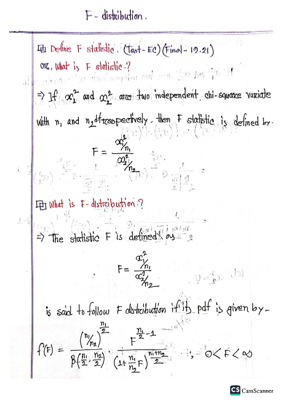 F Distribution: Definition, Properties, and Applications (CS 19.21 ...